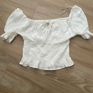 White off the shoulder Crop top